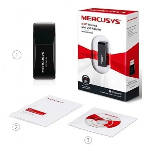 کارت شبکه بیسیم Mercusys مدل MW300UM