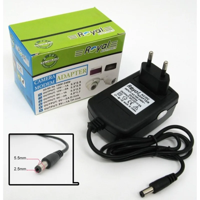 آداپتور برق 12 ولت 2 آمپر رویال