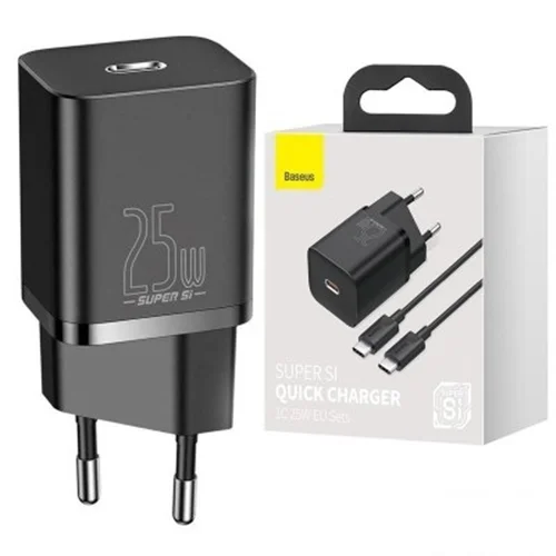 شارژر دیواری تک پورت + کابل (PD) Baseus 25W مدل(TZCCSUP-L01)