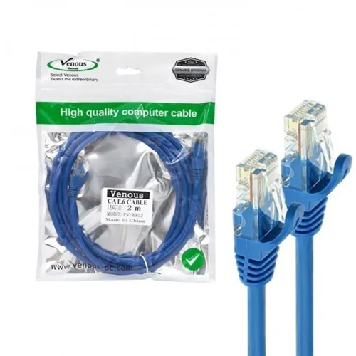 کابل شبکه Cat6 پچ کورد 2 متری ونوس (Venous) مدل PV-K852