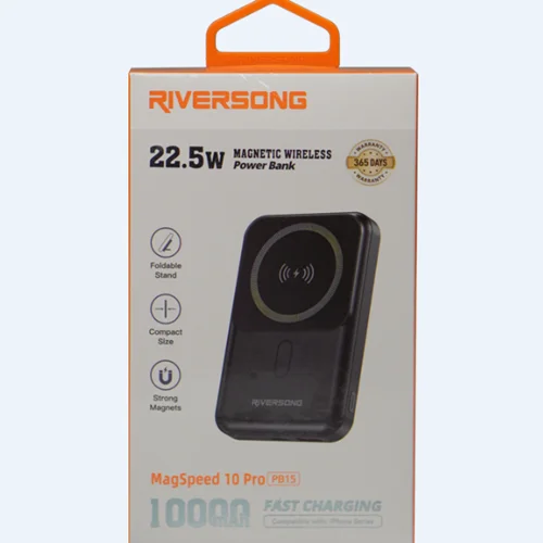 *پاور بانک 10000 میلیآمپر ساعت Riversong مدل MagSpeed 10 PRO PB15