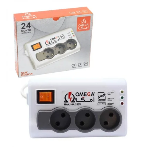 محافظ برق omega امگا P3100 مدل 3 خانه 3 متری استاندارد (بدون ارت)