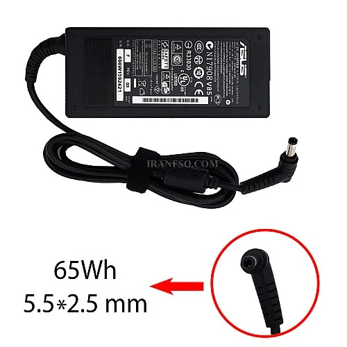 آداپتور لپ تاپ (Asus 65W) 19V/3.42A Gimo کد 1113