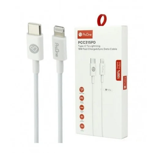 کابل (Type-c to Lightning) طول 1 متر پرووان (ProOne) مدل PCC325PD