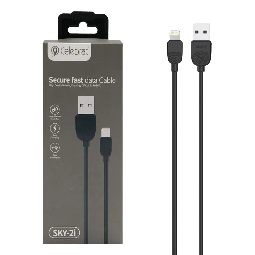 کابل شارژ لایتنینگ CELEBRATE SKY-2i