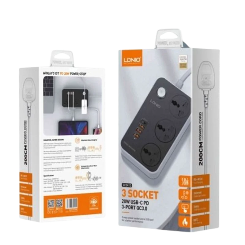چندراهی برق مدل LDNIO SC-3412