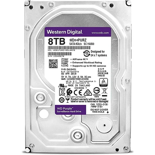 هارد دیسک وسترن دیجیتال مدل WD Purple WD84PURZ 8TB