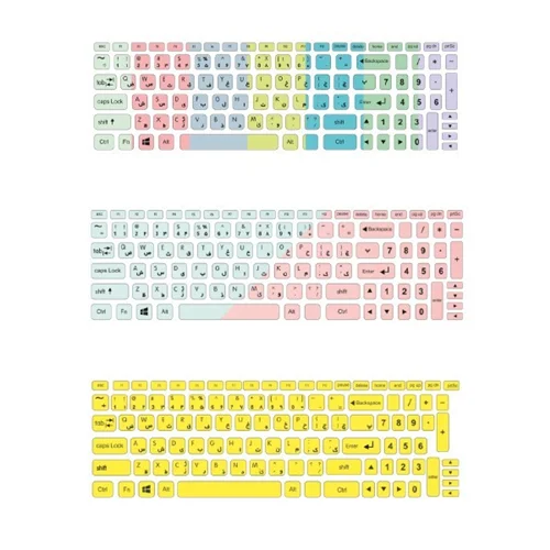 برچسب حروف فارسی کیبورد چرمی فانتزی طرح مختلف کد 5070