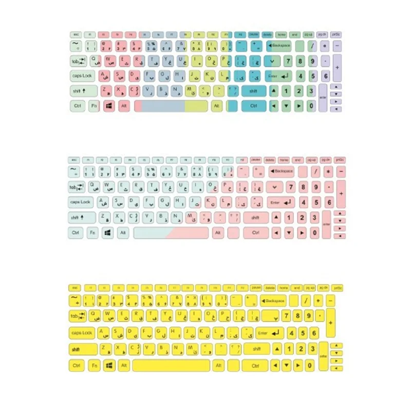 برچسب حروف فارسی کیبورد چرمی فانتزی طرح مختلف کد 5070