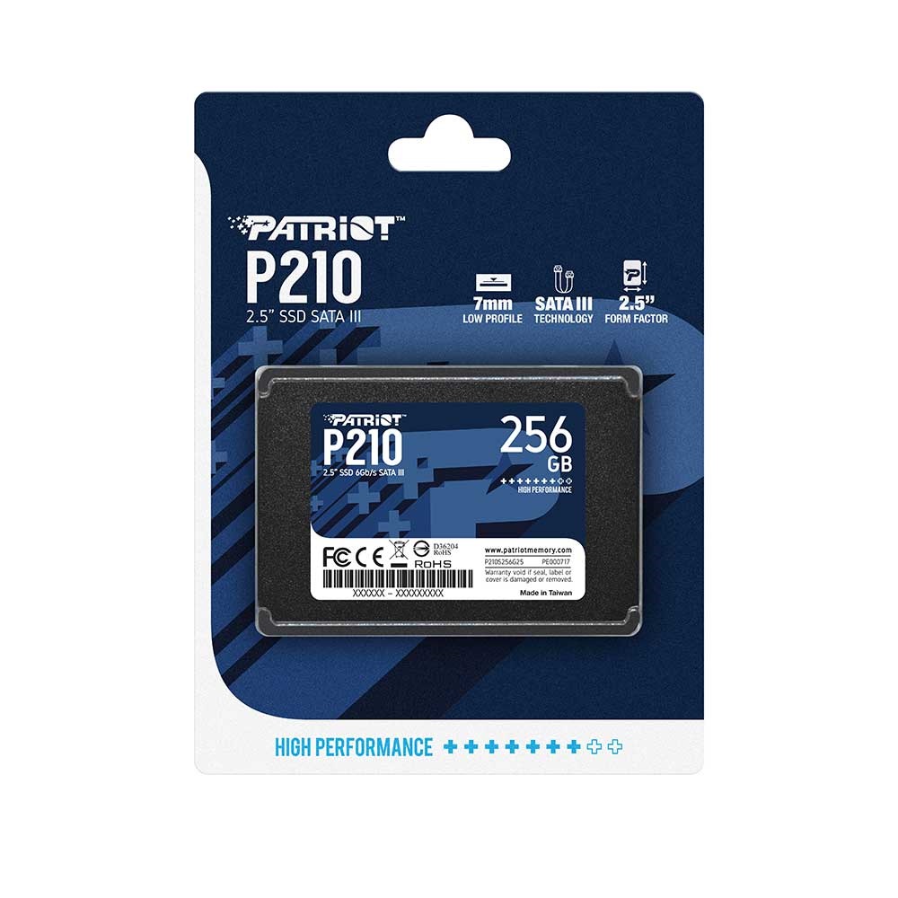 *هارد SSD اینترنال PATRIOT مدل P210 ظرفیت 256 گیگابایت گارانتی الماس رایان