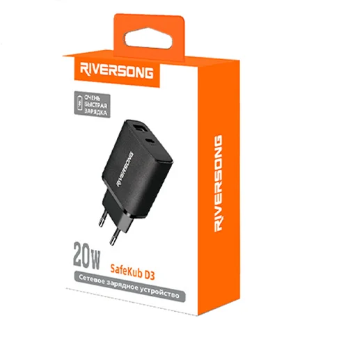 شارژر 20 وات Riversong مدل SafeKub D3 AD26