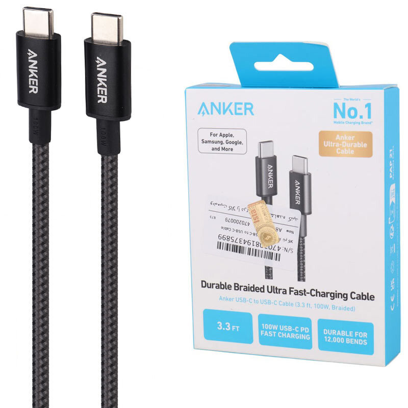کابل Type-C To Type-Cانکر (ANKER) طول 1.8 متر مدل A8756