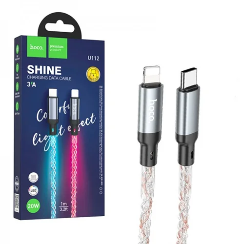 کابل تایپ سی به آیفون (Type-C to Lightning) هوکو (hoco) طول 1 متر مدل U112