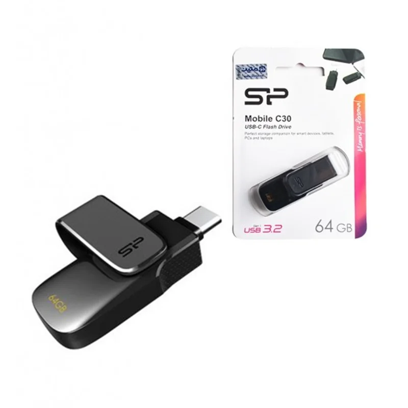 فلش  Silicon Power Type-C مدل C30 ظرفیت 64GB