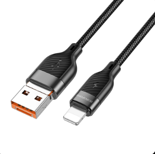 کابل شارژ 27 وات Lightning به USB-C بروفون مدل BU45 طول 1.2 متر
