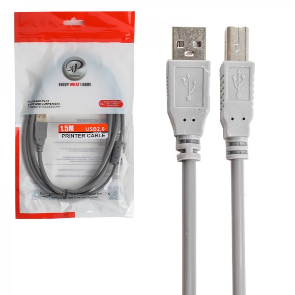 کابل پرینتر USB 2.0 ایکس پی (XP) طول 1.5 متر کد 10063