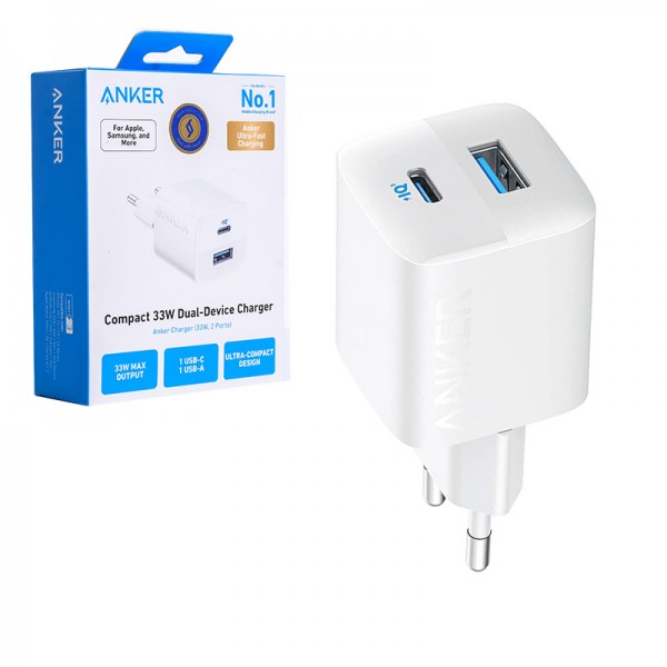 کلگی شارژر 33W دو پورت انکر (ANKER) مدل A2331G21 گارانتی ایستا