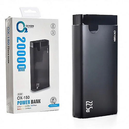 پاوربانک اکسیژن (OXYGEN) مدل OX-150 ظرفیت 20000mAh