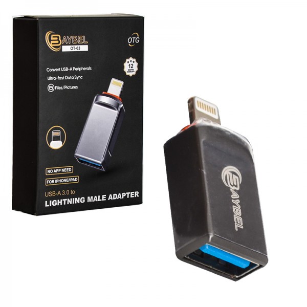 تبدیل OTG (USB-A To Lightning) بایبل (BAYBEL) مدل OT-03