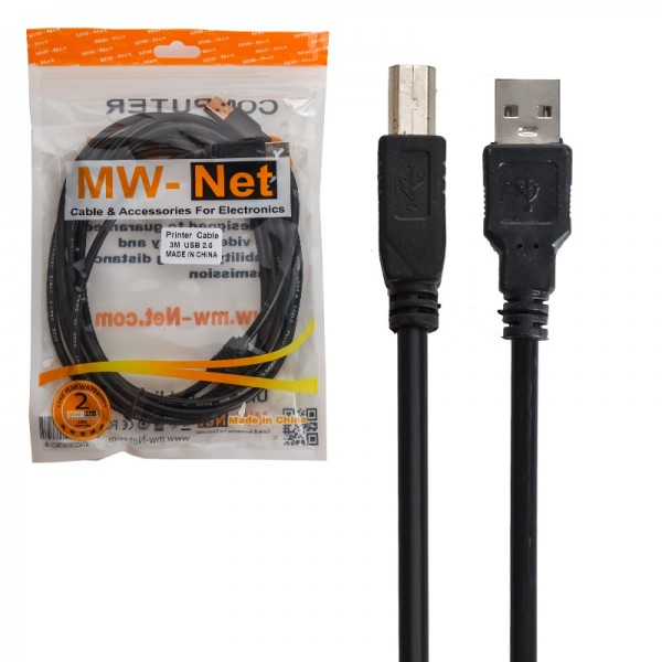 کابل پرینتر ام دبلیو نت (MW-Net) طول 3 متر کد 10051