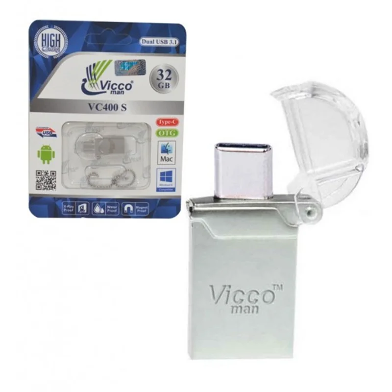 فلش OTG Type-C ویکومن Vicco man مدل VC400S ظرفیت 32GB