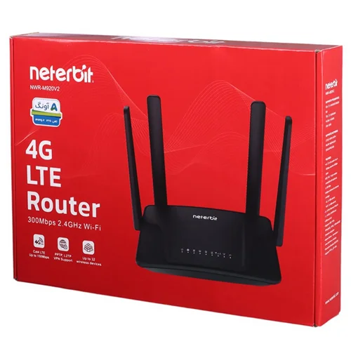 مودم روتر بی سیم 4G LTE نتربیت مدل NWR-M920V2 + گارانتی 36 ماهه آونگ