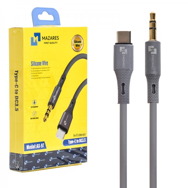 کابل Type-C To Aux مازارس (MAZARES) طول 1 متر مدل AX-97