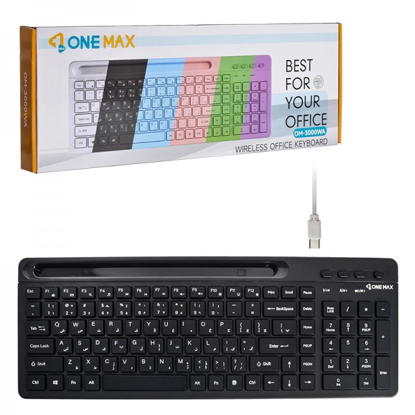 کیبورد بی سیم/ بلوتوث شارژی وان مکس (ONE MAX) مدل OM-3000WA