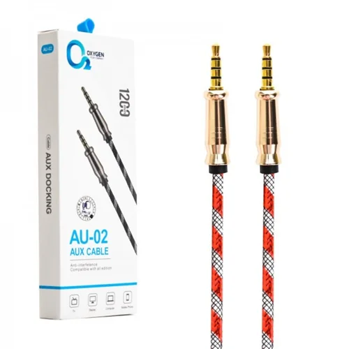 کابل 1 به 1 صدا (AUX) اکسیژن (OXYGEN) طول 1.2 متر مدل AU-02
