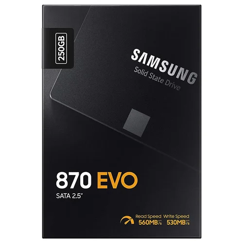 هارد SSD اینترنال سامسونگ مدل 870 EVO ظرفیت 250 گیگابایت