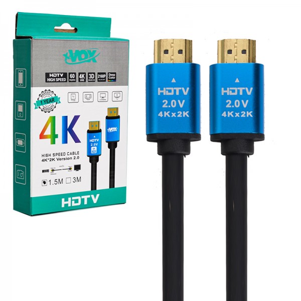کابل HDMI 2.0V 4K ایکس وکس (xVOX) طول 1.5 متر کد 10053