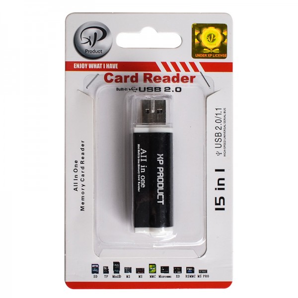 رم ریدر USB2.0 15IN1 ایکس پی (XP) مدل XP-610T