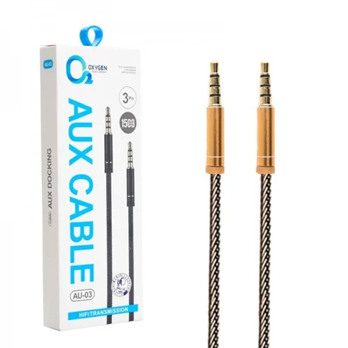 کابل 1 به 1 صدا (AUX) اکسیژن (OXYGEN) طول 1.2 متر مدل AU-03