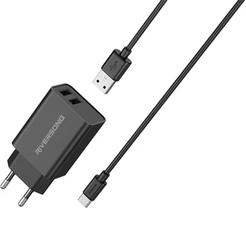 *شارژر 12 وات Riversong مدل SafeKub D2 AD29-EU به همراه کابل Lightning