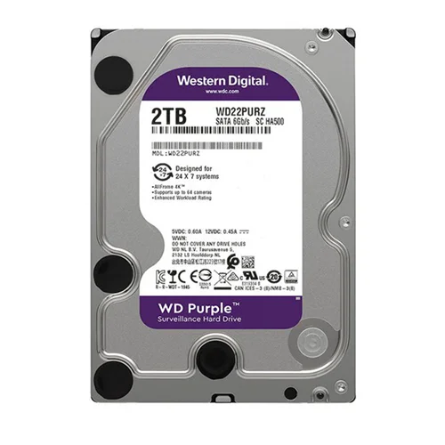 *هارددیسک اینترنال وسترن دیجیتال مدل Purple WD20PURZ ظرفیت 2 ترابایت