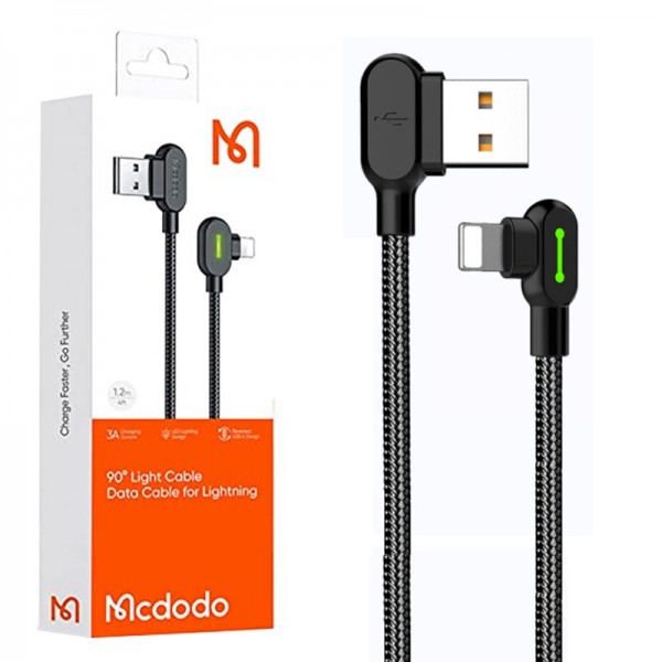 کابل آیفون (Lightning) سری 90 درجه Mcdodo طول 1.8 متر مدل CA-467