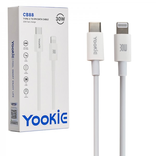 کابل Type-C To Lightning یوکی (Yookie) طول 2 متر مدل CB88