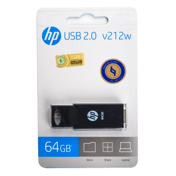 فلش اچ پی (HP) مدل 64GB v212w گارانتی حافظه طلایی ایستا