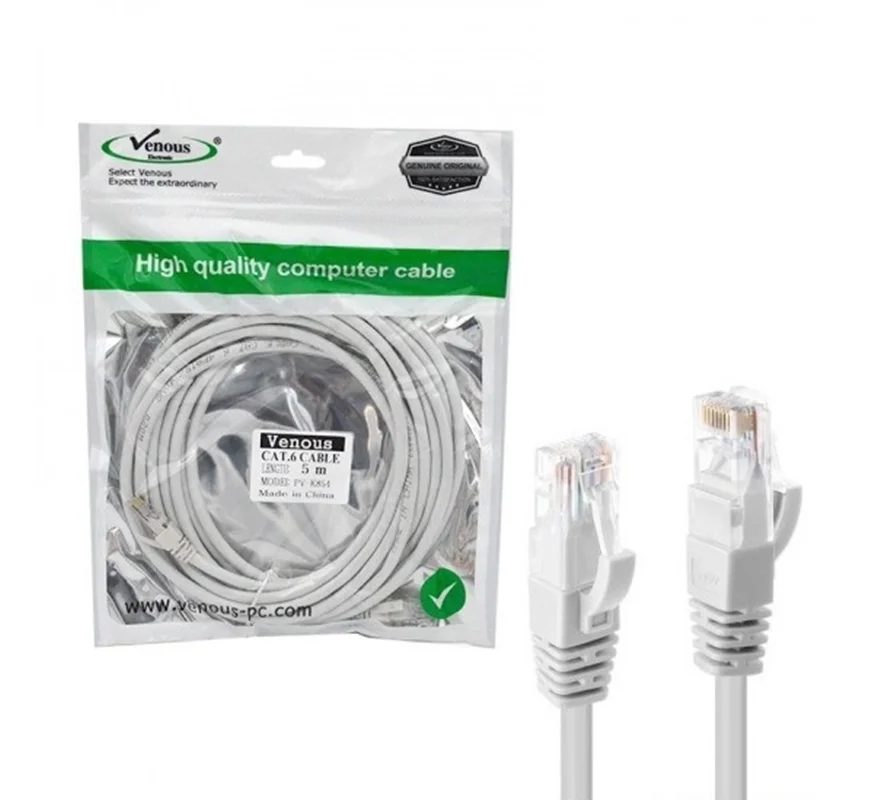 کابل شبکه cat 6 VENOS طول 5 متر PVK-854
